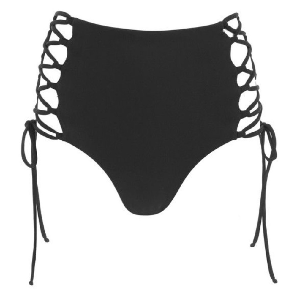 Mara Hoffman Lattice High Waisted Bikini Bottom